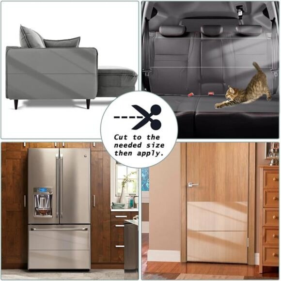 Cat Scratcher Tape Pads Deterrent Tape 13" x 14FT Furniture Protectors from Cats - Picture 6 of 7